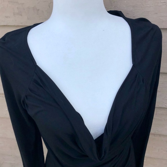 NWT! INC deep V black top! - Picture 3 of 6